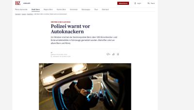 100 Fälle in Bern und Köniz: Polizei warnt vor Autoknackern