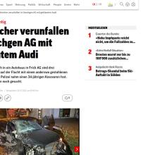 Einbrecher verunfallen in Oeschgen AG mit geklautem Audi