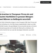 Sie brachen in Thurgauer Firma ein und klauten Hanfblüten in grossen Mengen: