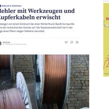 Einbruch in Winterthur: Hehler mit Werkzeugen und Kupferkabeln erwischt