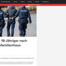 Frauenfeld TG: 19-Jähriger nach Einbruch in Einfamilienhaus verhaftet