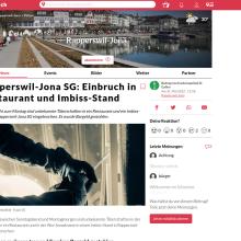 Rapperswil-Jona SG: Einbruch in Restaurant und Imbiss-Stand