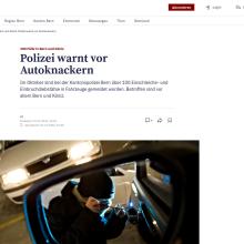 100 Fälle in Bern und Köniz: Polizei warnt vor Autoknackern