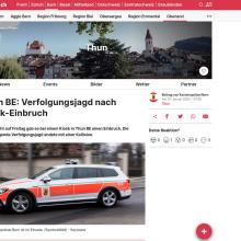 Thun BE: Verfolgungsjagd nach Kiosk-Einbruch