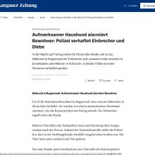 Aufmerksamer Haushund alarmiert Bewohner: Polizei verhaftet Einbrecher und Diebe