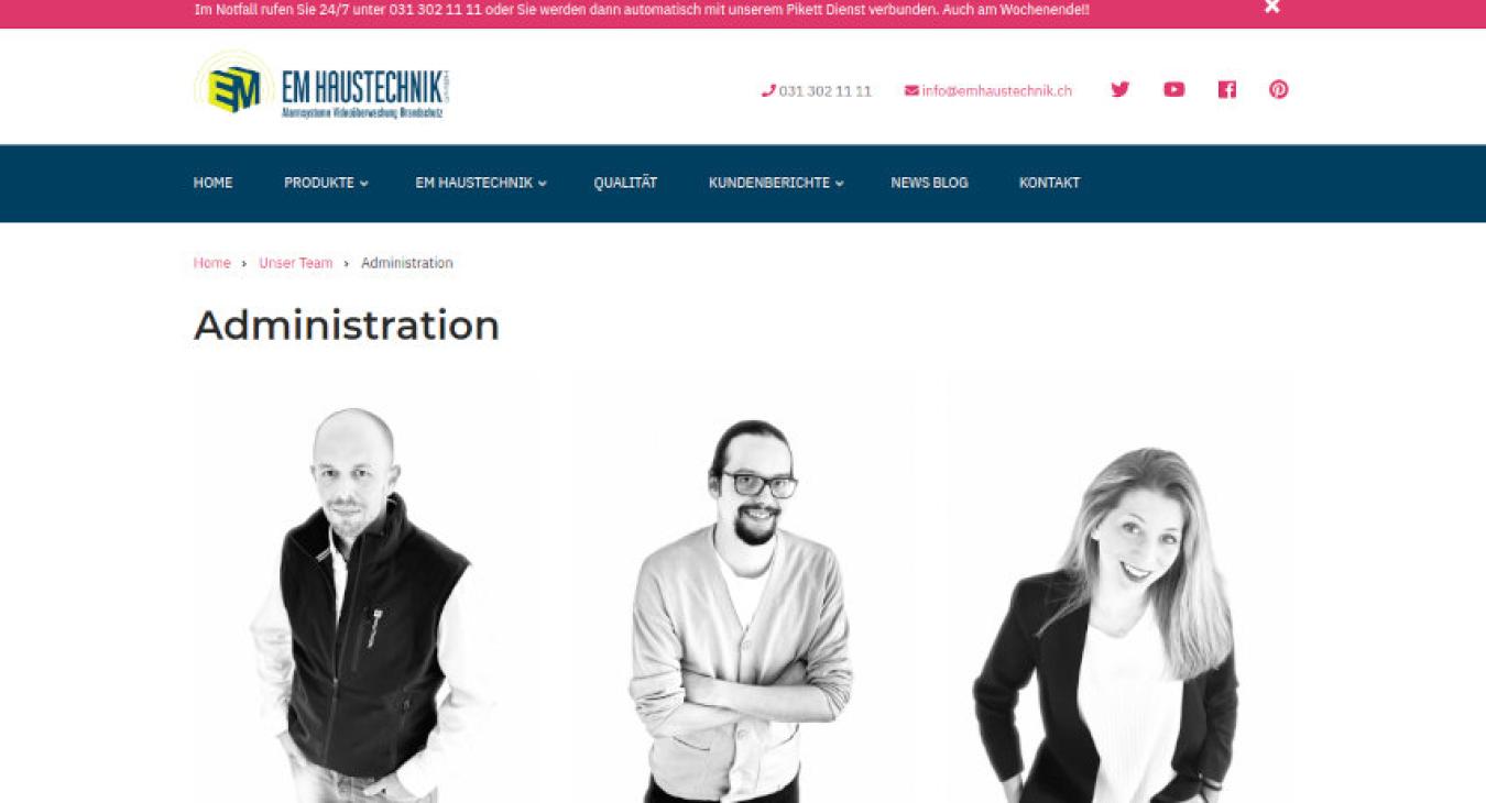 Teambereich EM Haustechnik