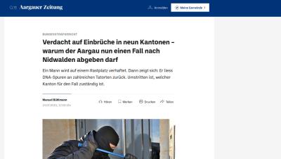 Verdacht auf Einbrüche in neun Kantonen – warum der Aargau nun einen Fall nach Nidwalden abgeben darf