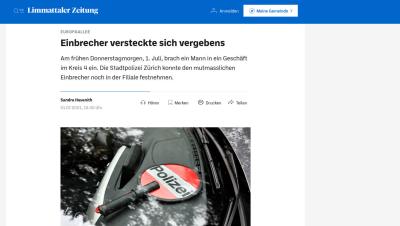 Einbrecher versteckte sich vergebens