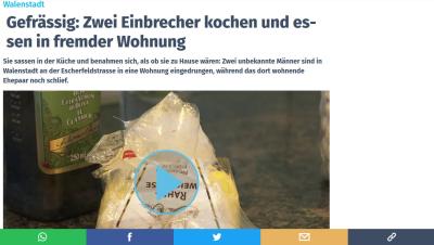 Gefrässig: Zwei Einbrecher kochen und essen in fremder Wohnung