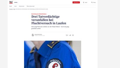 Drei Tatverdächtige verunfallen bei Fluchtversuch in Laufen