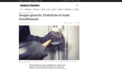 Zeugen gesucht: Einbrüche in Stadt Schaffhausen