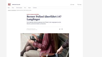 Massiver Anstieg an Diebstählen: Berner Polizei überführt 147 Langfinger