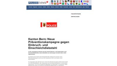 Kanton Bern: Neue Präventionskampagne gegen Einbruch- und Einschleichdiebstahl