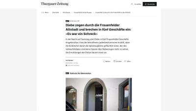 Diebe zogen durch die Frauenfelder Altstadt und brechen in fünf Geschäfte ein: «Es war ein Schreck»