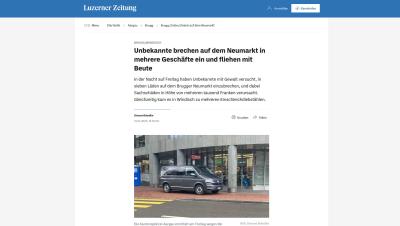 Brugg/Windisch: Unbekannte brechen auf dem Neumarkt in mehrere Geschäfte ein